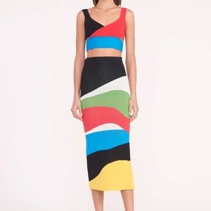 Staud Karina Stripe Knit Skirt